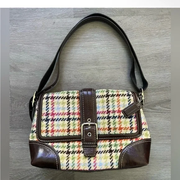 Coach | Bags | Coach Hampton Y2k Tweed Tattersall And  display picture 1